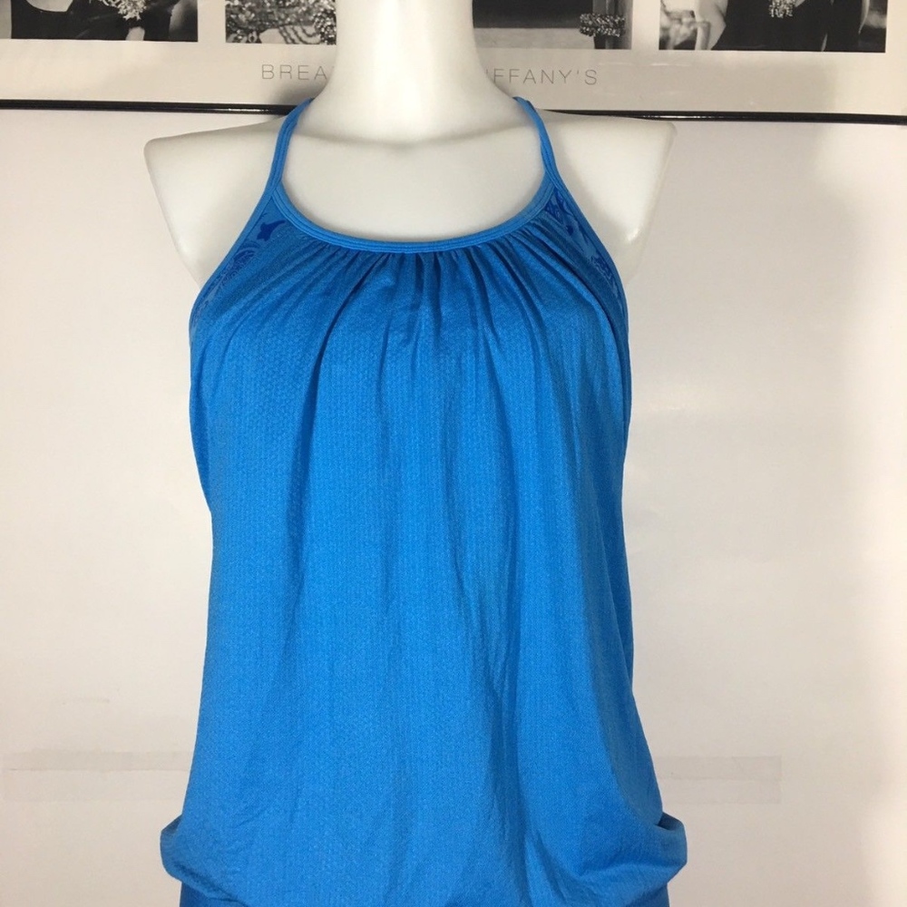 Lululemon No Limits Tank Cornflower Paisley Blue 4